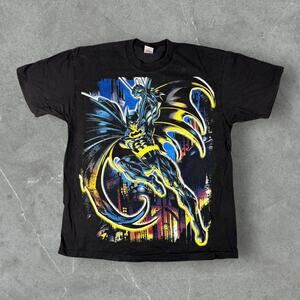Vintage Batman AOP DC Comics Sz XL All Over Print Single Stitch Reprint T-Shirt